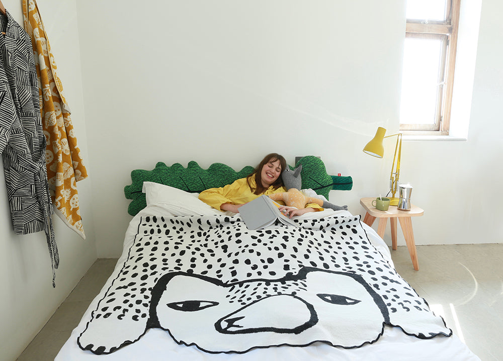 Bear Shaped Cotton Throw