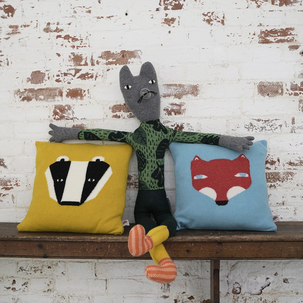 Badger Cushion - Mustard