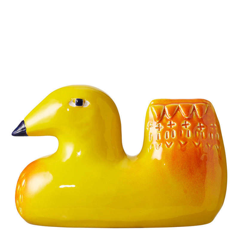 Earthenware Bird Figure - Yellow