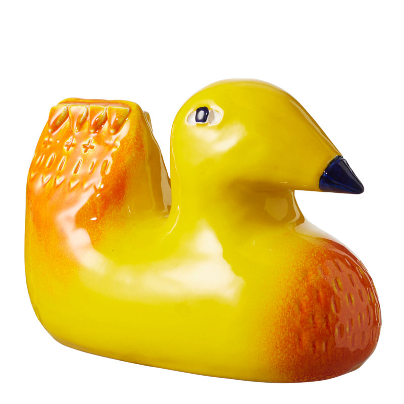 Earthenware Bird Figure - Yellow