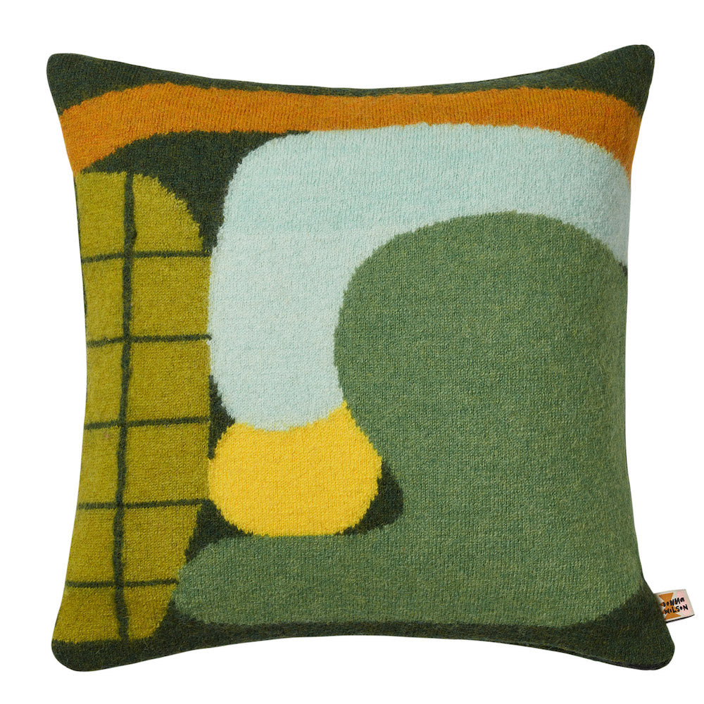 Green Huddle Square Cushion