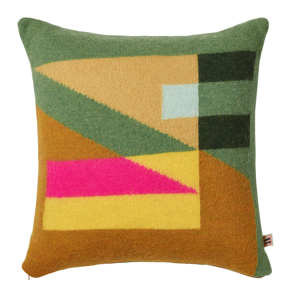 Green Tilt Square Cushion