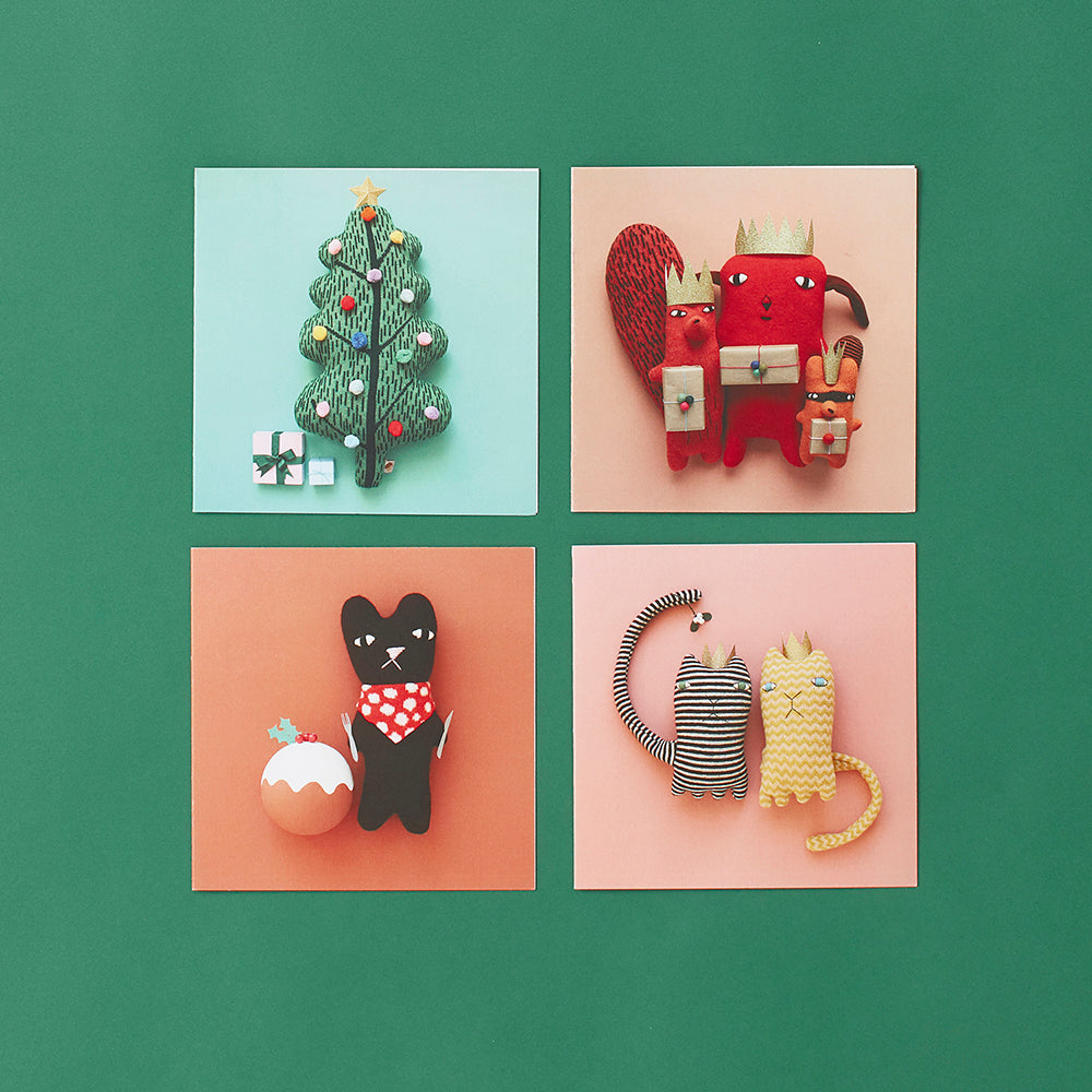 Cosy Christmas Cards - Set of 4