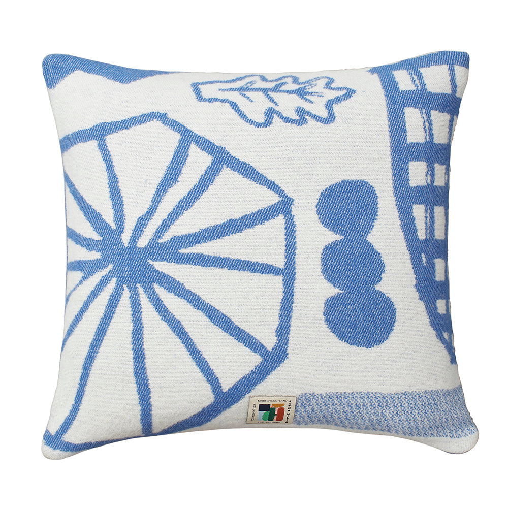 Forager Blue Square Cushion