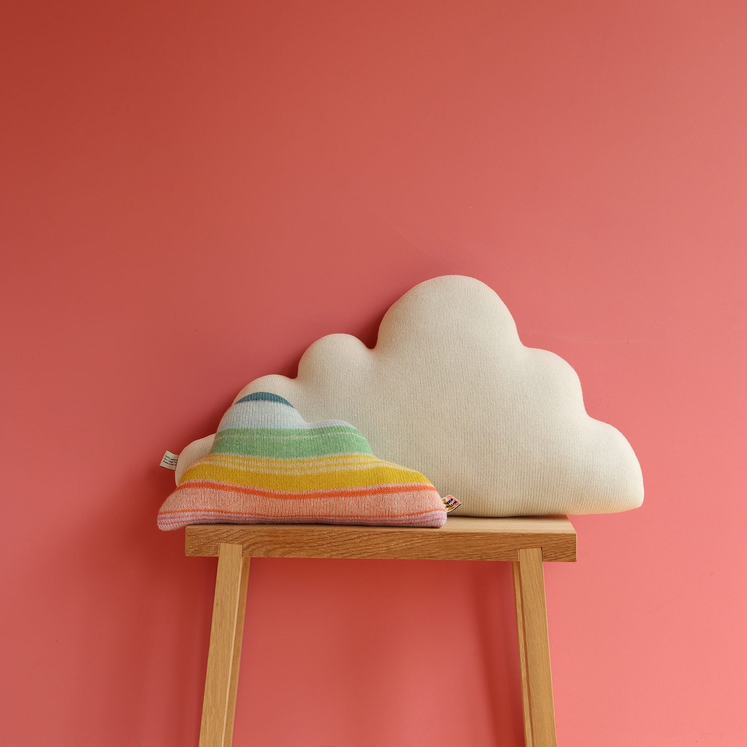 Medium White Cloud Shaped Cushion