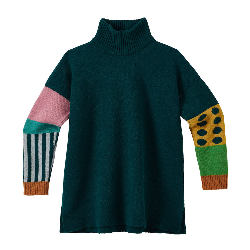 Hettie Turtleneck Green Jumper