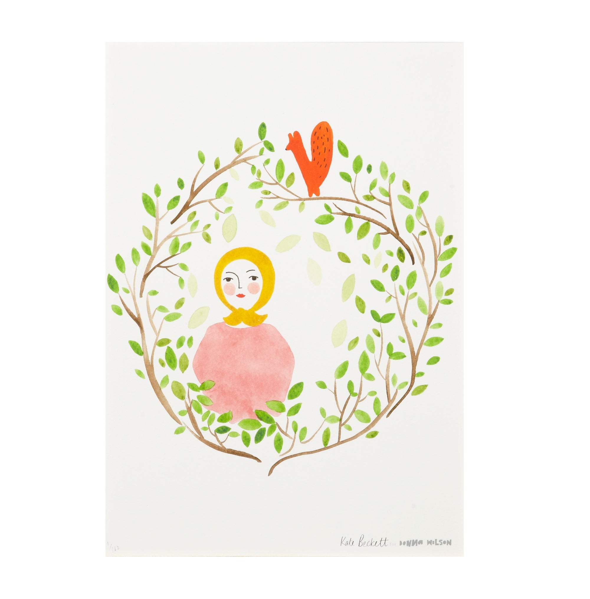 Girl in the Woods Print