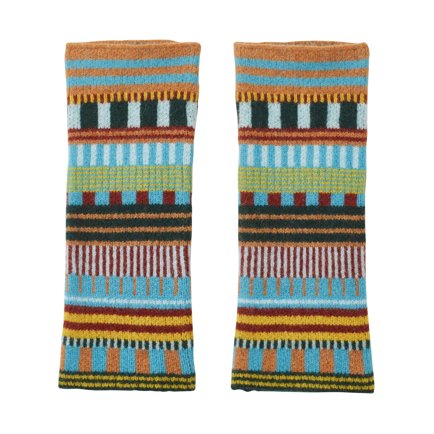 Static Stripe Arm Warmers - Turquoise