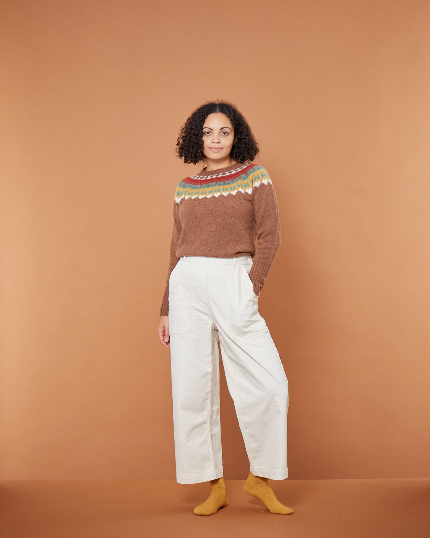 Helga Yoke Jumper - Hazelnut