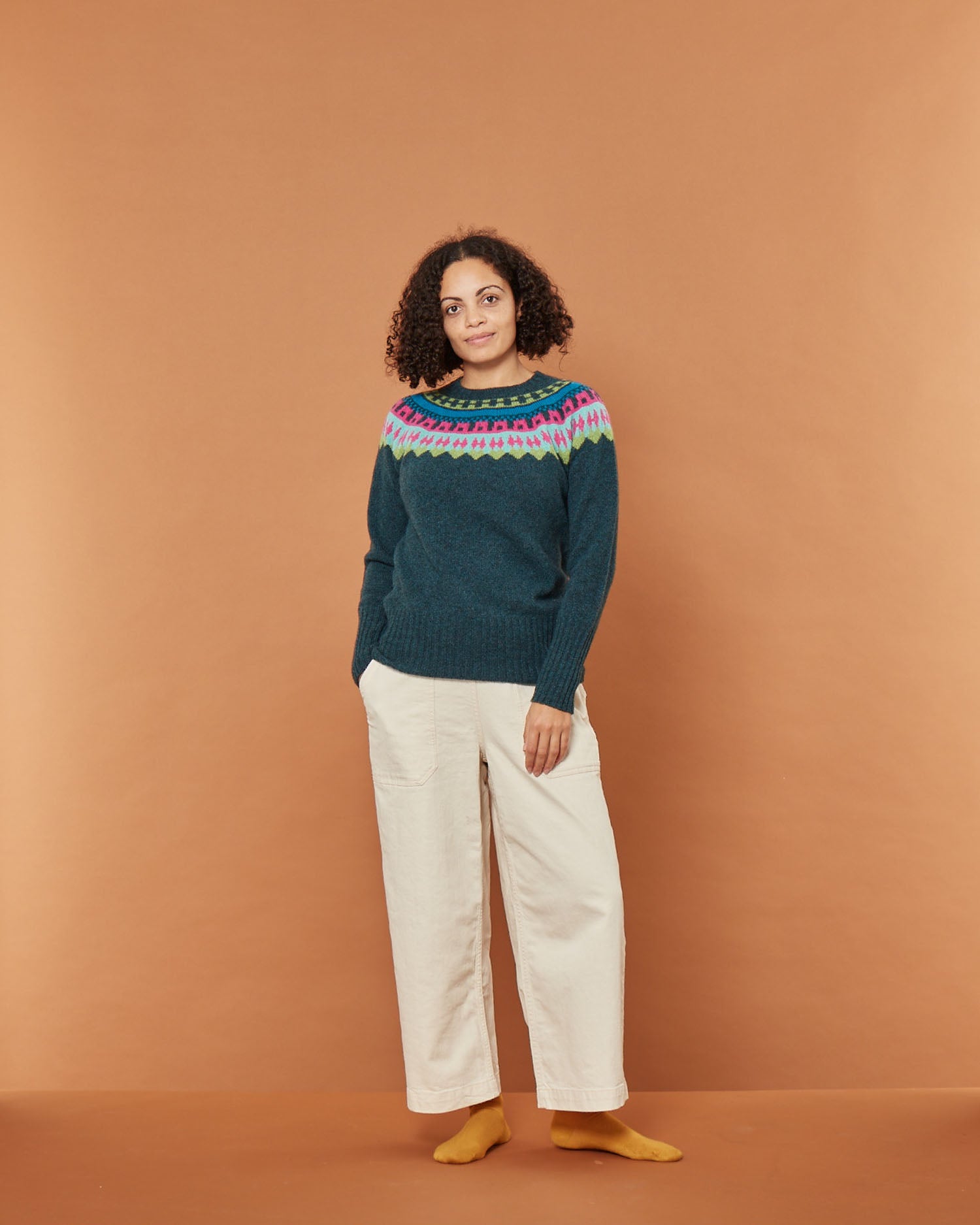 Helga Yoke Jumper - Oribe Green