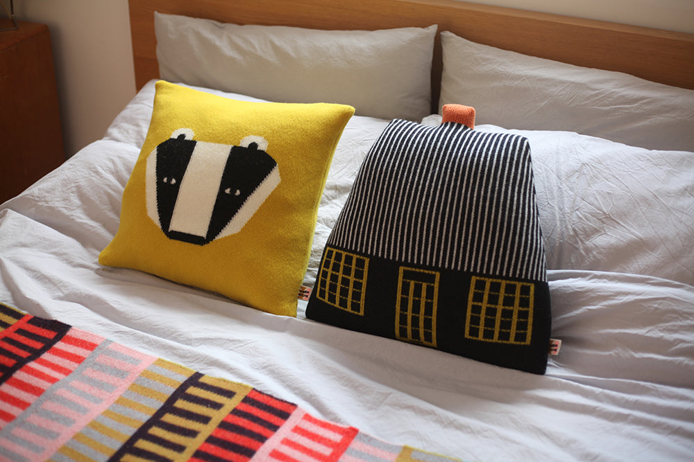 Badger Cushion - Mustard