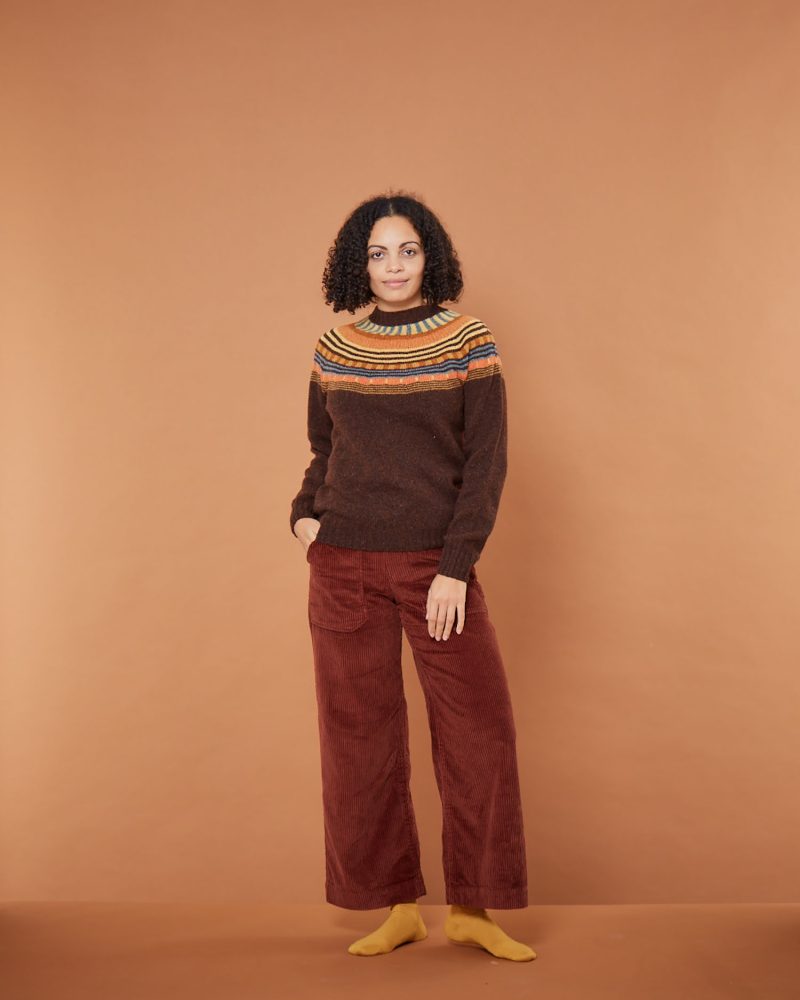 Magic Circle Yoke Jumper - Coffee