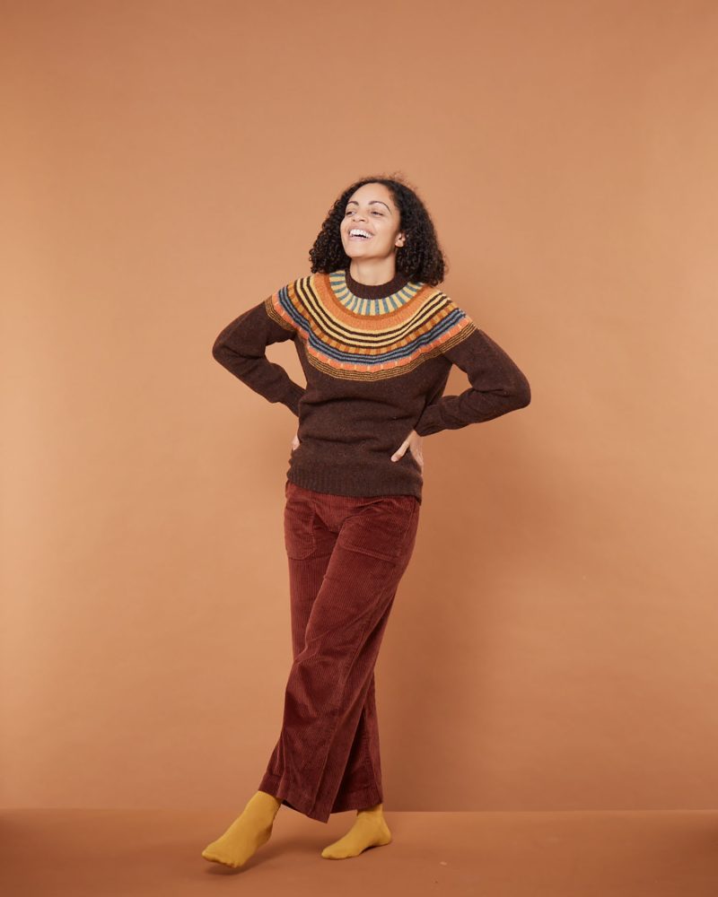 Magic Circle Yoke Jumper - Coffee