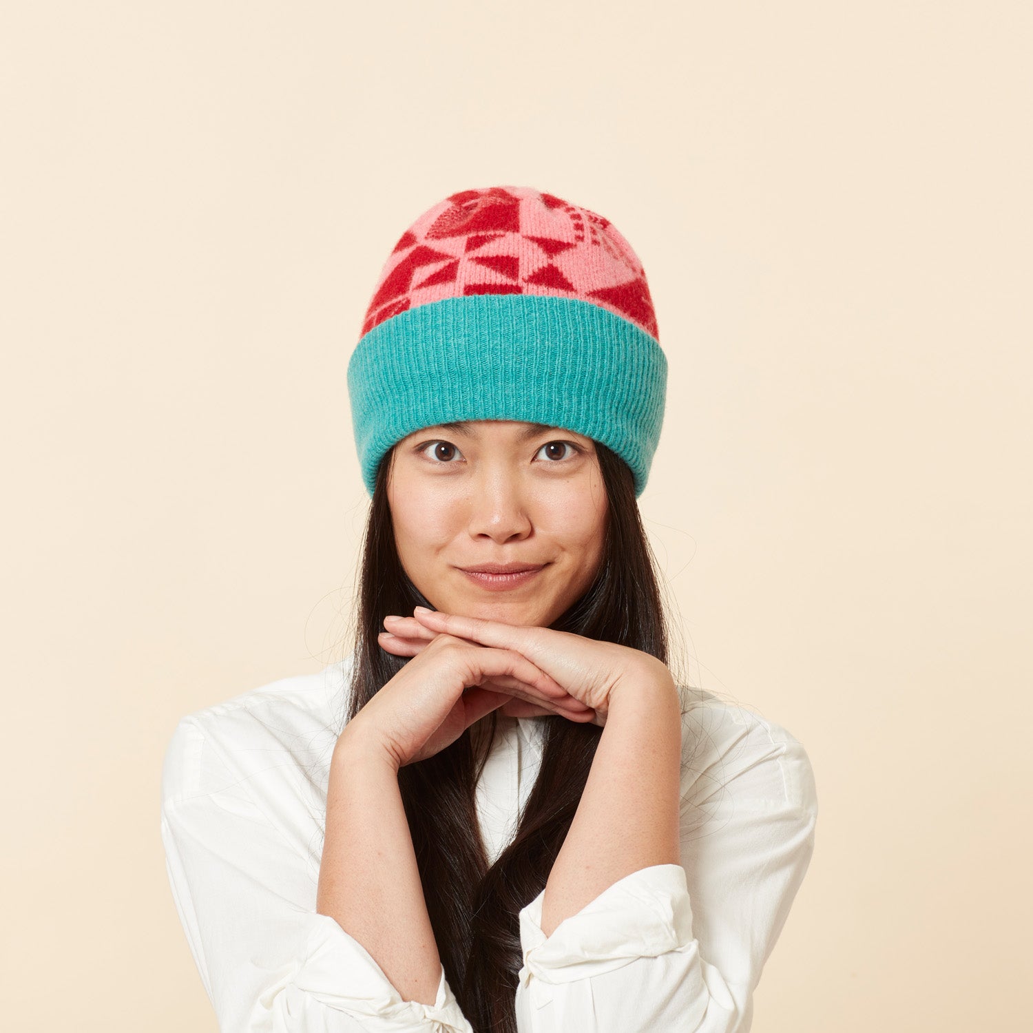 Monoglyph Beanie Hat - Lipstick