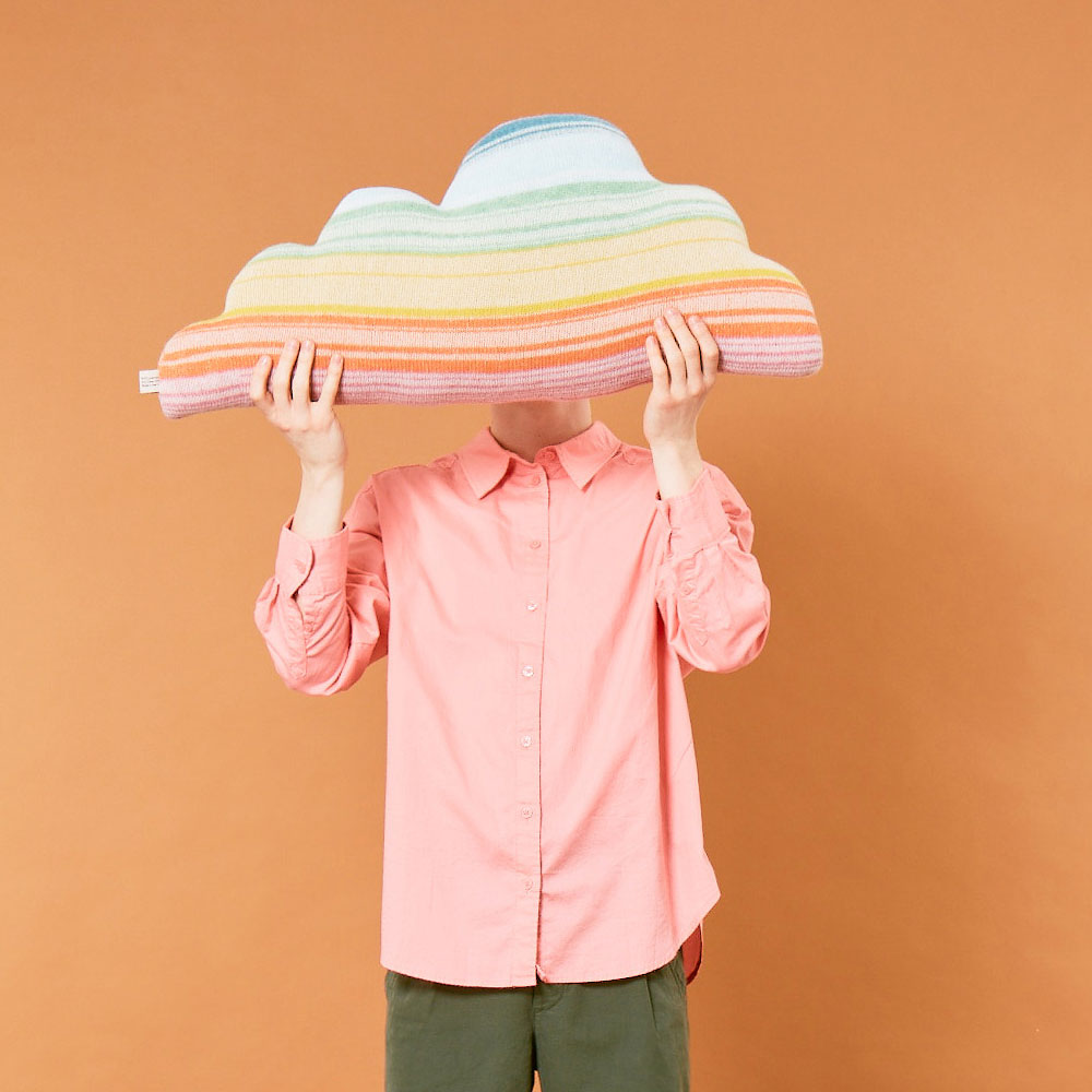 Rainbow Cloud Shaped Cushion