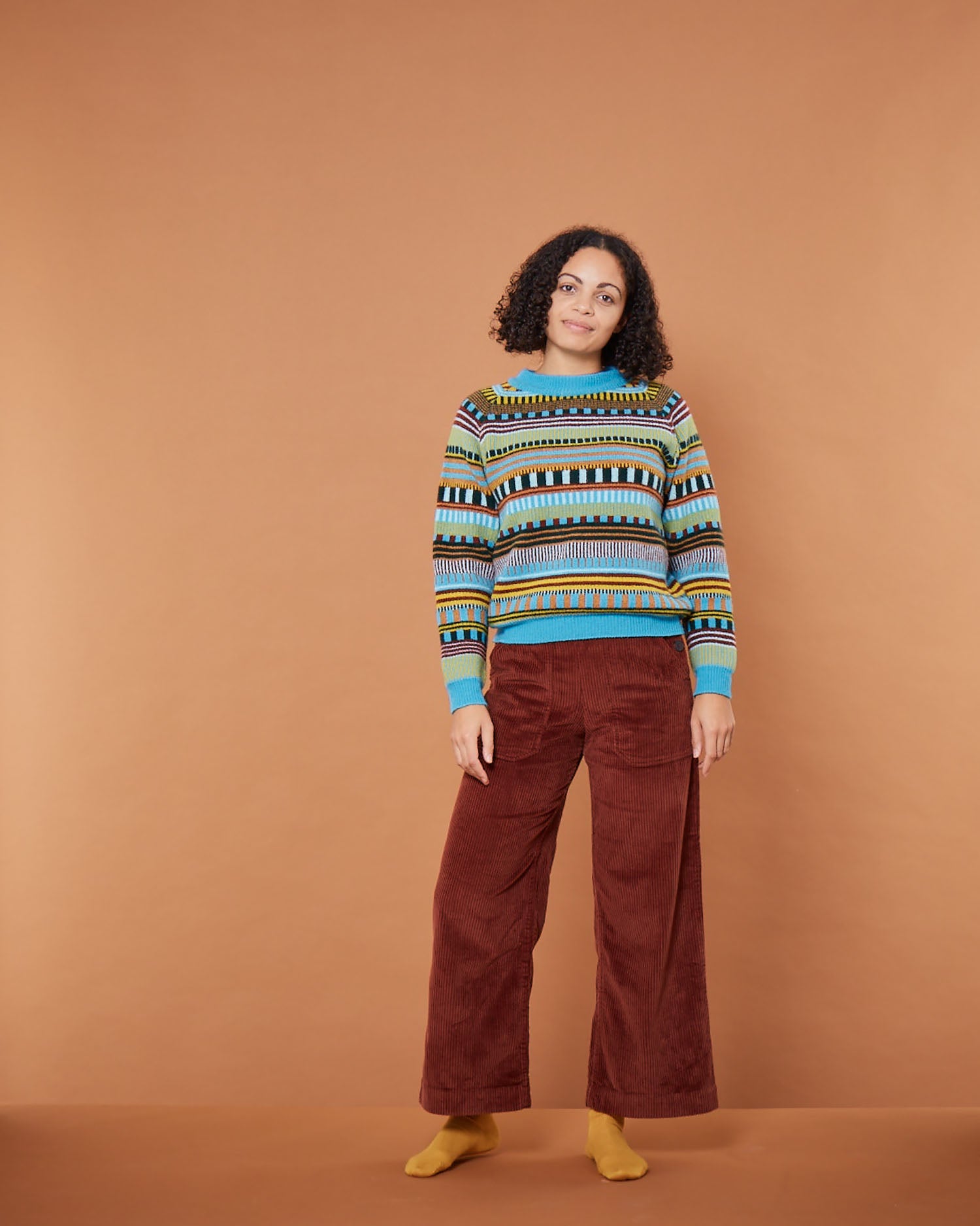 Static Stripe Jumper - Turquoise