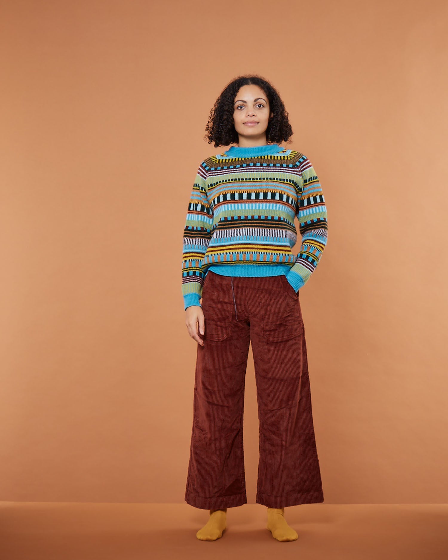 Static Stripe Jumper - Turquoise