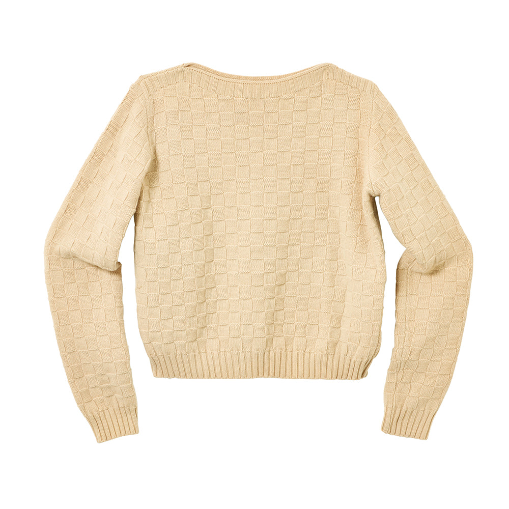 Basket Weave Jumper - Natural