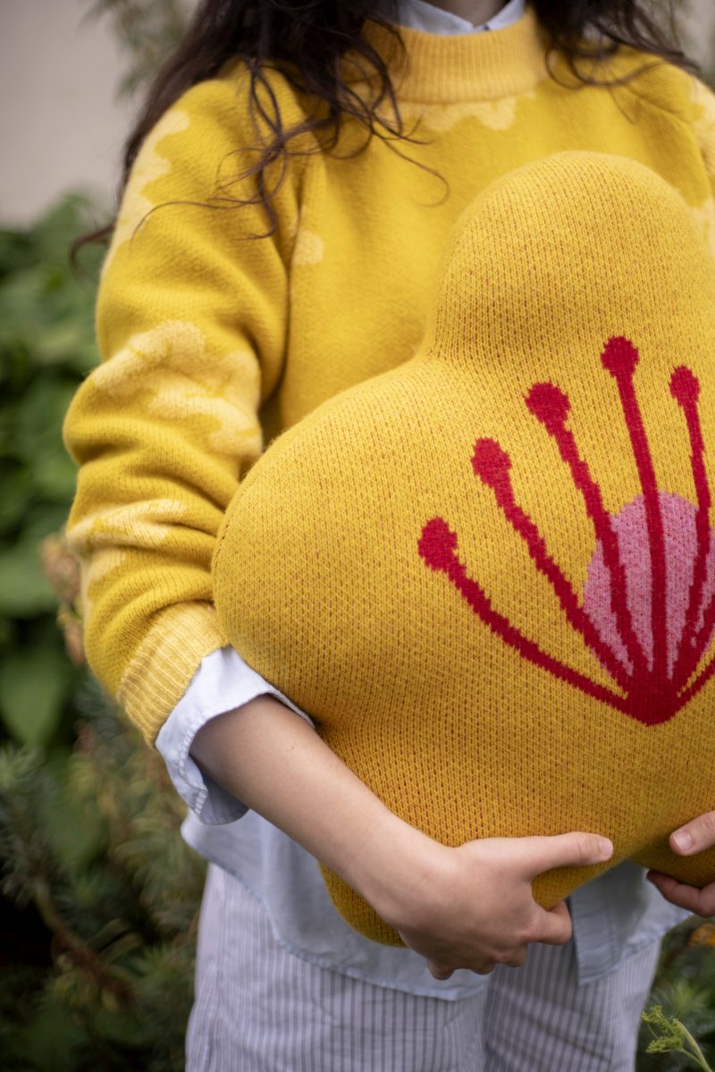 Bloom Yellow Shaped Cushion