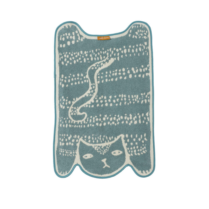 Blue Cat Bath Mat