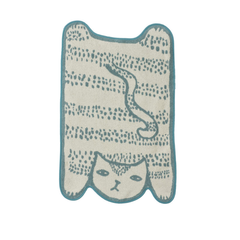 Blue Cat Bath Mat